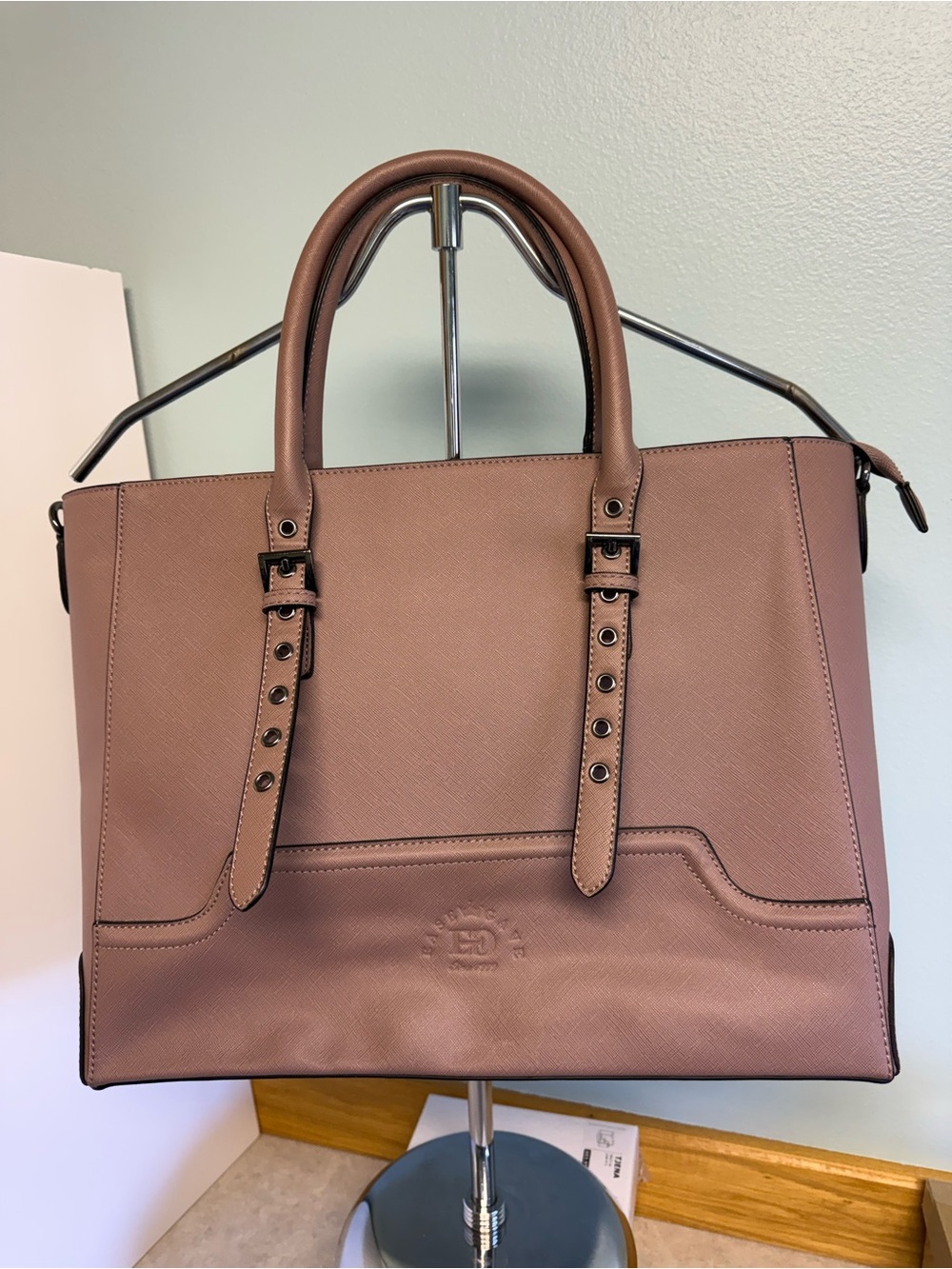 Ease Gave Women’s Laptop Bag Briefcase Large Taupe Work Tote Satchel EG